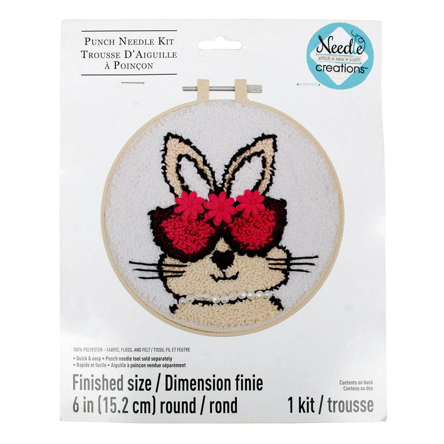 Punch Needle Kit 6" Hoop - Bunny, Unicorn, or Boston Terrier