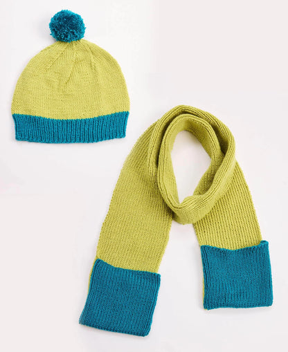 Simple Stitch Knit Scarf and Hat Kit