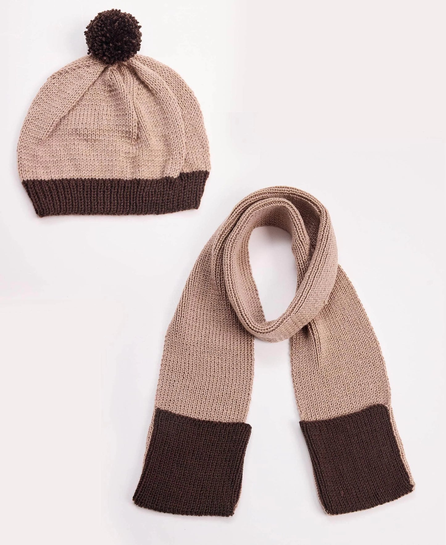 Simple Stitch Knit Scarf and Hat Kit