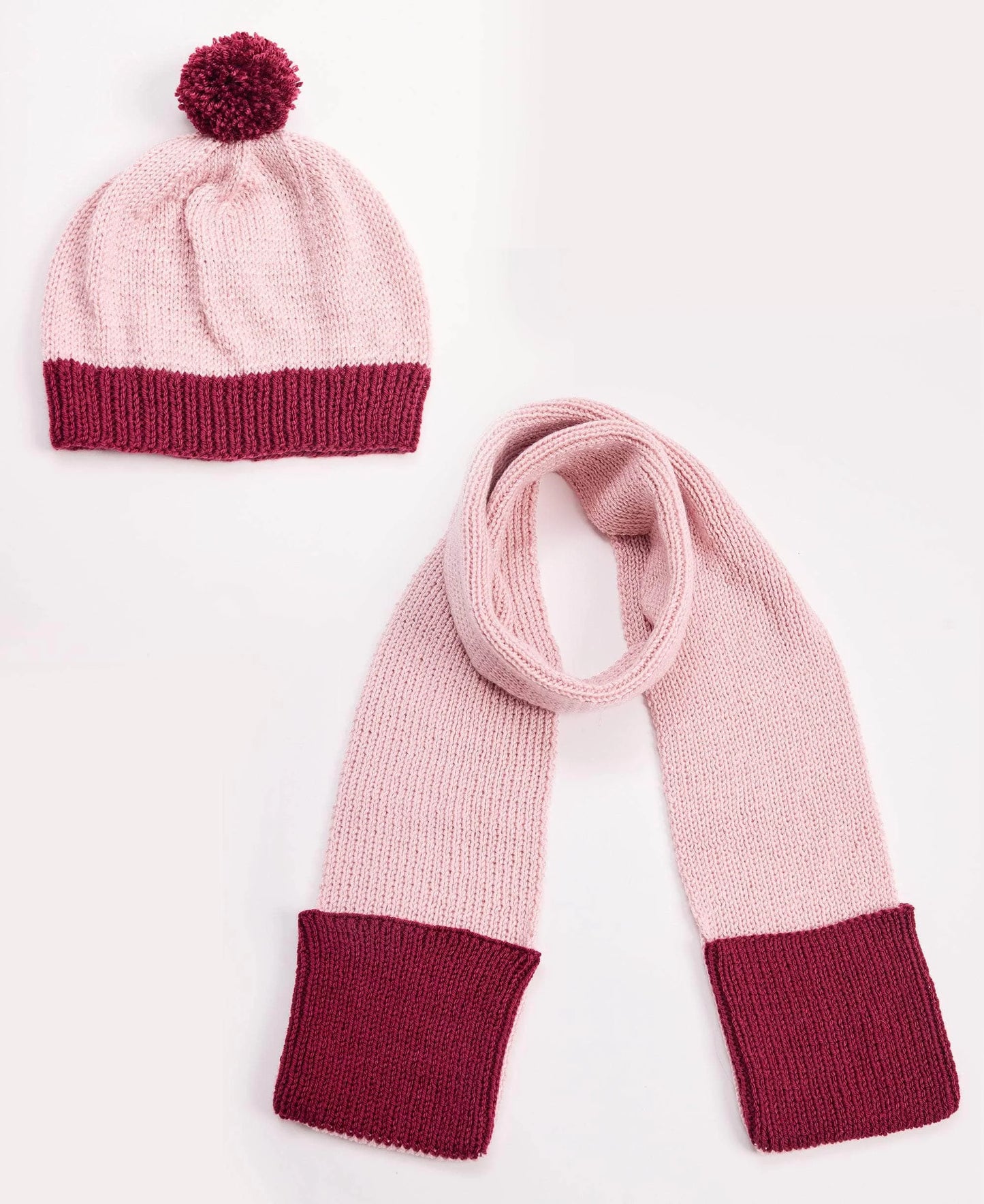 Simple Stitch Knit Scarf and Hat Kit