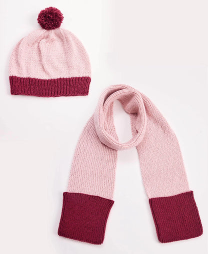 Simple Stitch Knit Scarf and Hat Kit