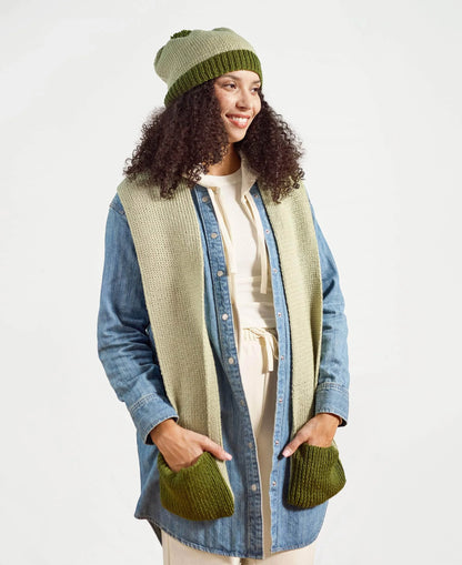 Simple Stitch Knit Scarf and Hat Kit