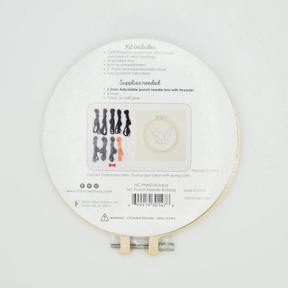Punch Needle Kit 6" Hoop - Cat, Deer, or Bulldog