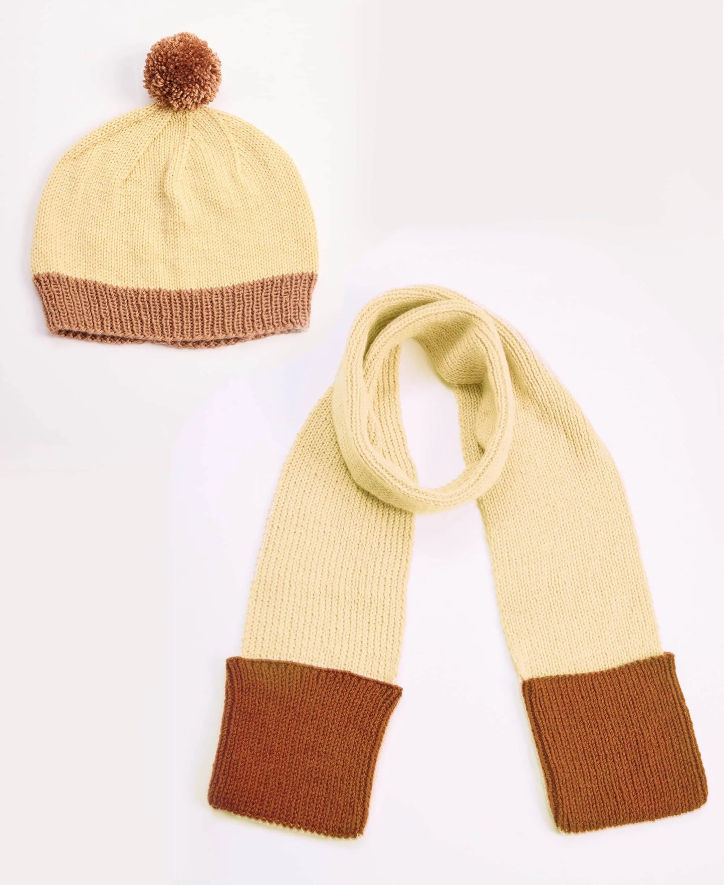 Simple Stitch Knit Scarf and Hat Kit