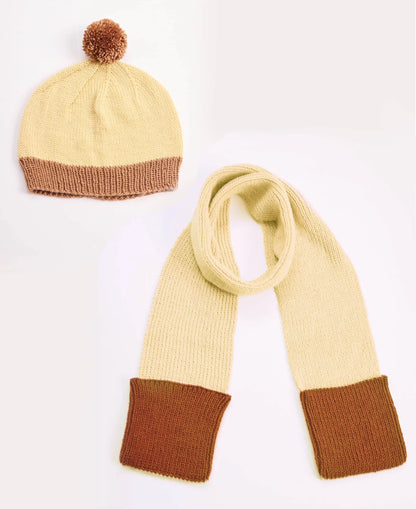 Simple Stitch Knit Scarf and Hat Kit