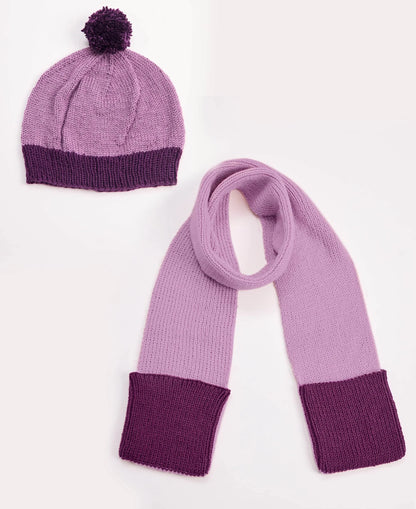 Simple Stitch Knit Scarf and Hat Kit