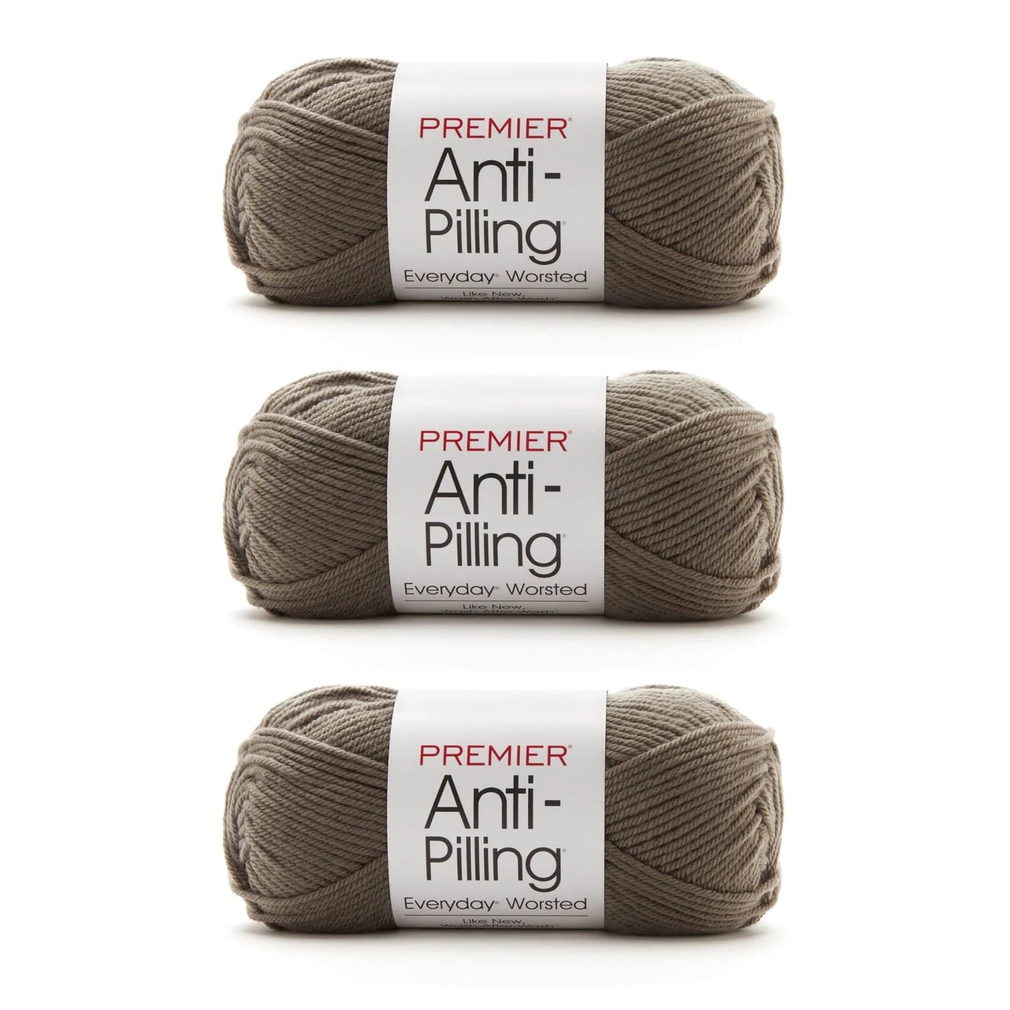 Anti-Pilling Everyday® Worsted Khaki Bag of 3