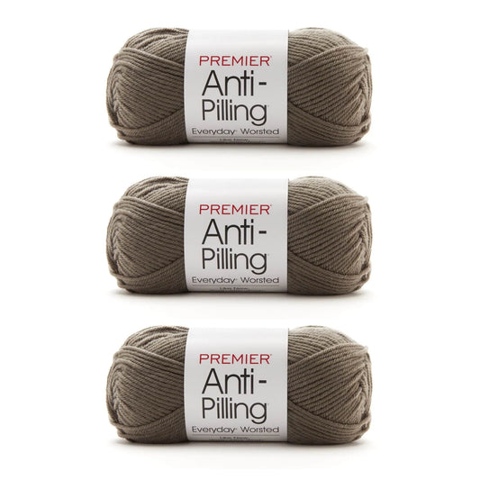Anti-Pilling Everyday® Worsted Khaki Bag of 3