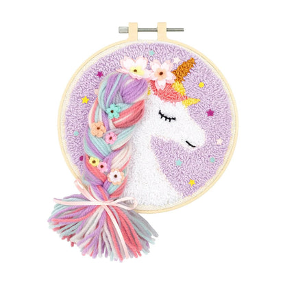 Punch Needle Kit 6" Hoop - Bunny, Unicorn, or Boston Terrier